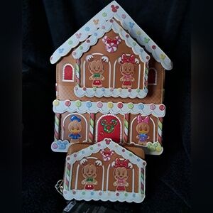 RARE Disney Gingerbread House Loungefly Mini Backpack and Wallet